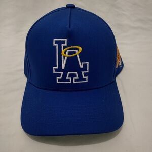 LA HALO Blue Baseball Cap with Embroidered Logo